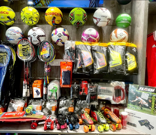 Heavy-Duty Sports Rack for Retail Store Display