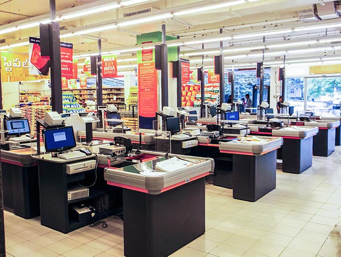 Retail Billing Counter - Cash Counter for Supermarkets by Superx Shopfits