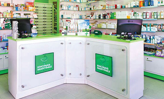 Pharmacy Billing Counter with Storage & Equipment Space