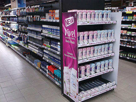 Cosmetics Display Rack for Beauty & Personal Care Stores